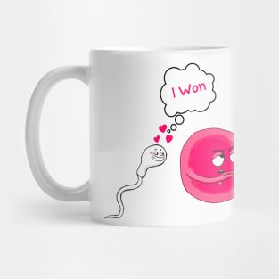 Cute Sperm and Egg Ovum Cute Couple Mug